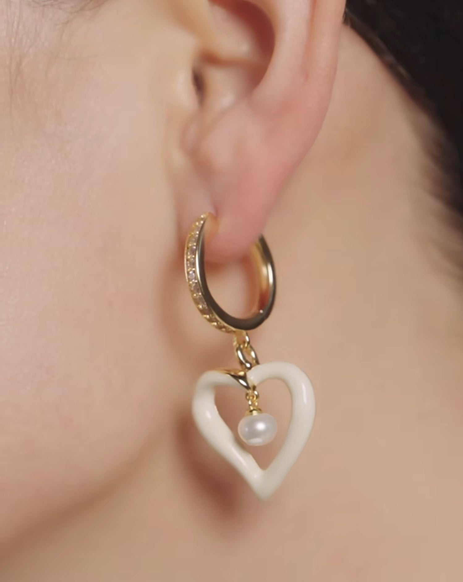 Lily heart Earrings
