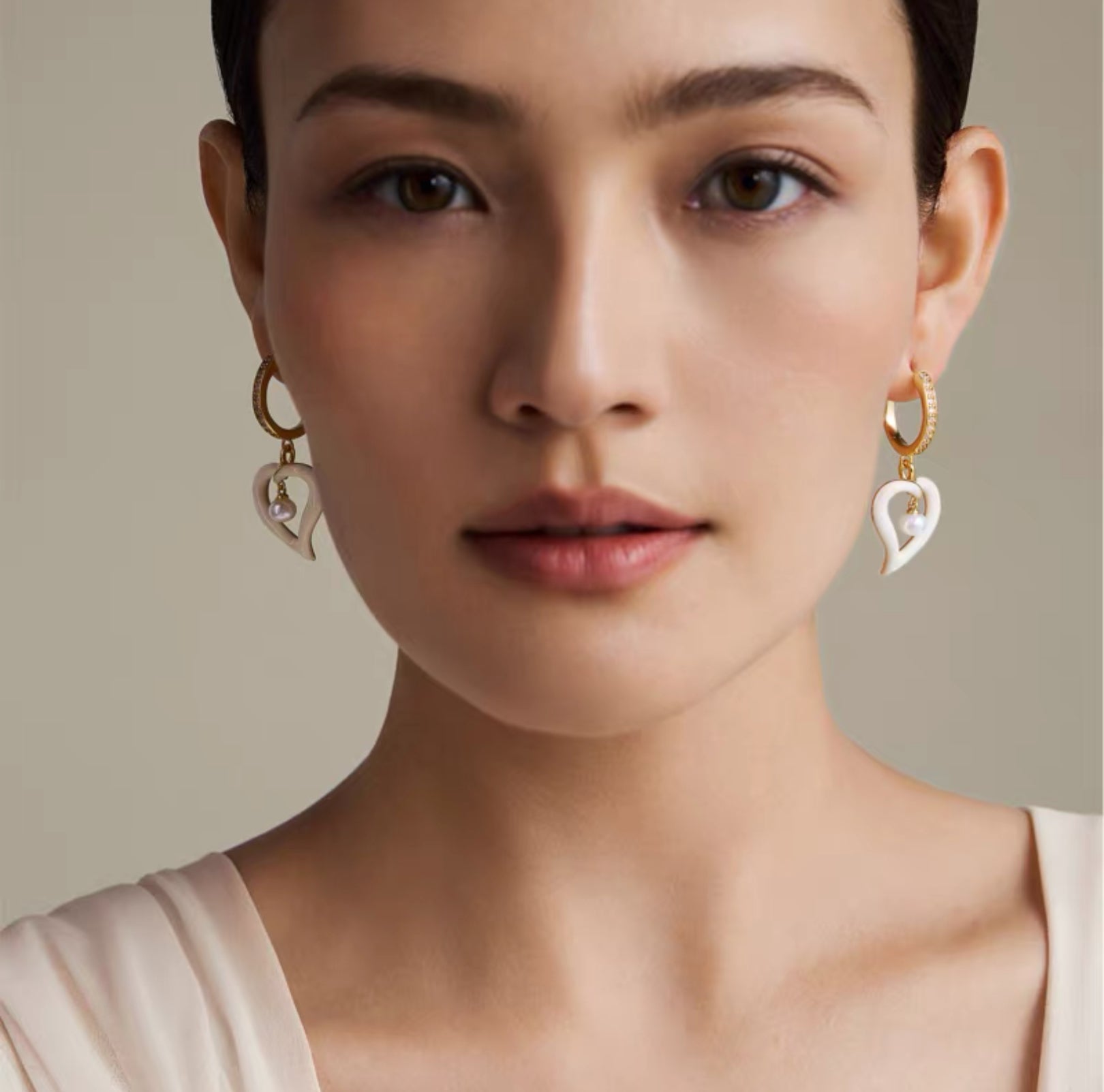 Lily heart Earrings
