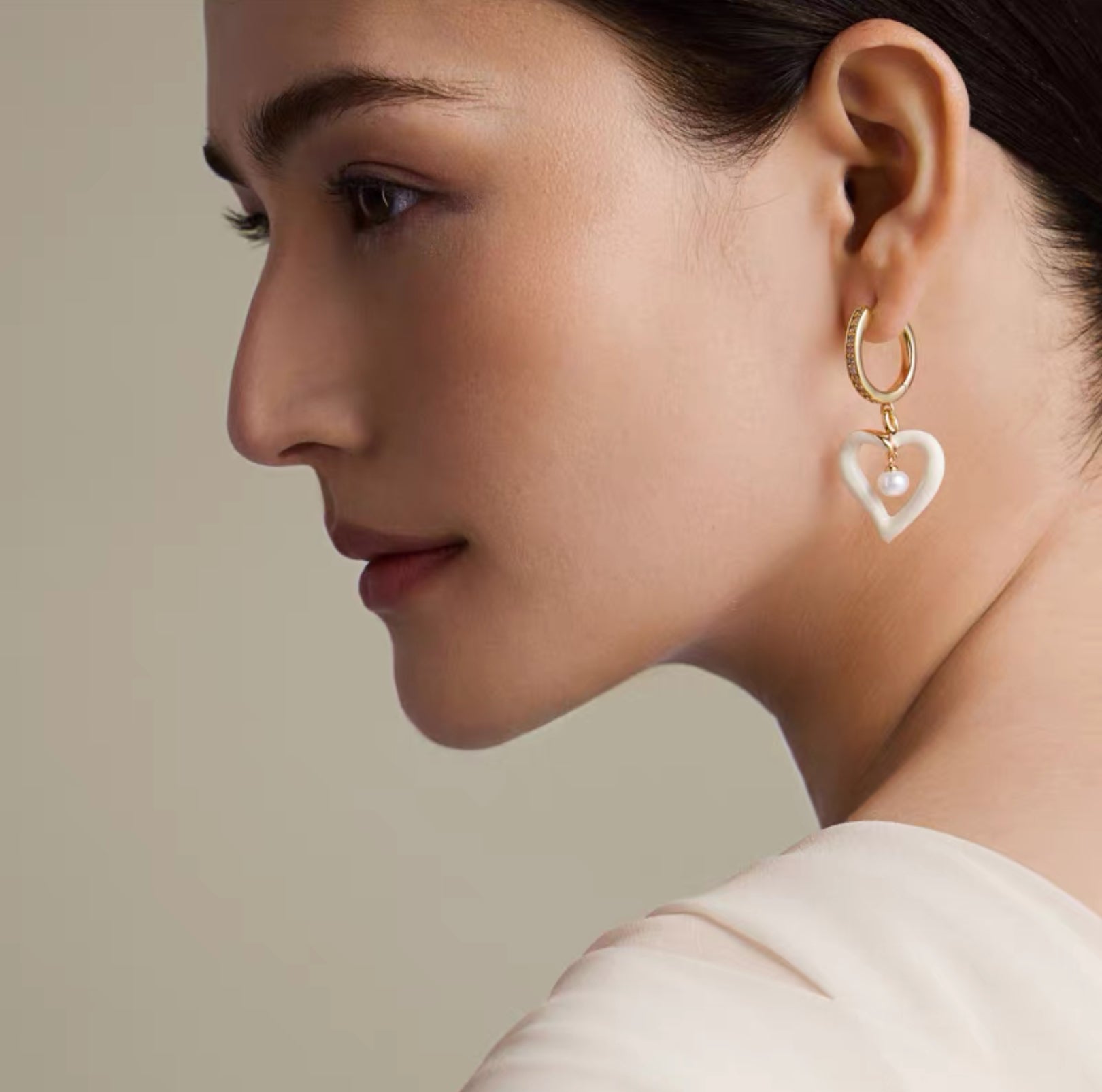 Lily heart Earrings